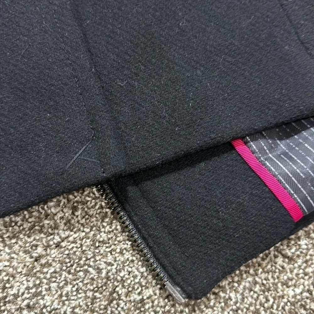 Worthington asymmetrical wool front zip coat. Black. Small. Like new. - Picture 13 of 13